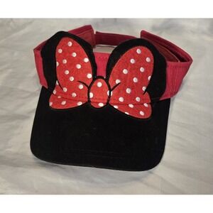 Disney Jerry Leigh Women's Minnie Mouse Visor with 3D Ears and Bow Black